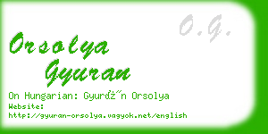 orsolya gyuran business card